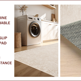Ultra Soft Area Rug, Non Slip, Stain Resistant, Washable Area Rugs for Living Room, Bedroom, Contemporary Beige Boho Living Room Rug(Beige) - ODIKA