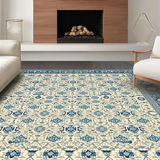 Serene Pastel Trellis Illustration(Blue)