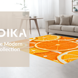 Ultra Soft Area Rug, Non Slip, Stain Resistant, Washable Area Rugs for Living Room, Bedroom, Rustic Warm Gradient Tones(Orange)