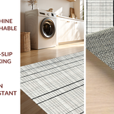 Ultra Soft Area Rug, Non Slip, Stain Resistant, Washable Area Rugs for Living Room, Bedroom, Art Deco Black And White Rug: Striped Decorative Floor Covering(Gray)