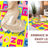 Lively Alphabetic Round Art(Blue)