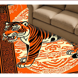 Ultra Soft Area Rug, Non Slip, Stain Resistant, Washable Area Rugs for Living Room, Bedroom, Exotic Orange Tiger Aesthetic(Orange)