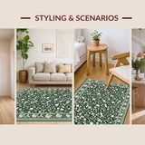 Lush Green Botanical Motif(Black)