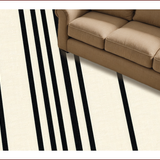 Modern Neutral Striped Non Shedding(Beige)
