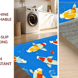 Dynamic Koi Artwork with Fluid Motion(Blue)