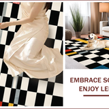 Modern Geometric Checkered Elegance(Black)