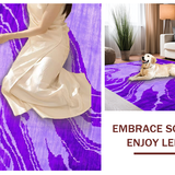 Ultra Soft Area Rug, Non Slip, Stain Resistant, Washable Area Rugs for Living Room, Bedroom, Trendy Soft Textured Expression(Purple)