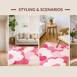 Delightful Cozy White Fluffy Aesthetic(Pink)