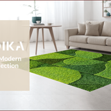 Ultra Soft Area Rug, Non Slip, Stain Resistant, Washable Area Rugs for Living Room, Bedroom, Fluffy Non-Slip Bedroom Rug for Minimal Living(Green)