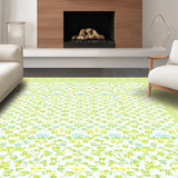 Ultra Soft Area Rug, Non Slip, Stain Resistant, Washable Area Rugs for Living Room, Bedroom, Subtle Earthy Floral Textured Arrangement(White)
