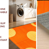 Ultra Soft Area Rug, Non Slip, Stain Resistant, Washable Area Rugs for Living Room, Bedroom, Whimsical Colorful Learning Experience(Orange)
