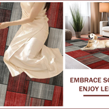 Ultra Soft Area Rug, Non Slip, Stain Resistant, Washable Area Rugs for Living Room, Bedroom, Modern Abstract Contemporary(Brown)