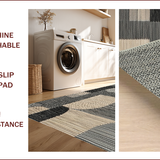 Ultra Soft Area Rug, Non Slip, Stain Resistant, Washable Area Rugs for Living Room, Bedroom, Vintage Abstract Boho(Gray)