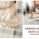 Cozy Plush White Circle Design(Beige)