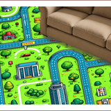 Ultra Soft Area Rug, Non Slip, Stain Resistant, Washable Area Rugs for Living Room, Bedroom, Interactive Colorful Children's Game Room Rug(Green)