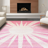 Charming Pastel Sunburst Motif(Pink)