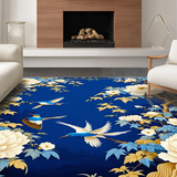 Elegant Bird and Flower Ensemble(Blue)