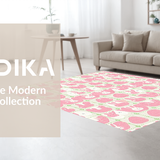 Ultra Soft Area Rug, Non Slip, Stain Resistant, Washable Area Rugs for Living Room, Bedroom, Fresh Farmhouse Easter Decor(Pink)