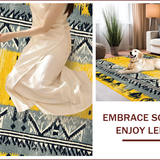 Ultra Soft Area Rug, Non Slip, Stain Resistant, Washable Area Rugs for Living Room, Bedroom, Non-Slip Grey Yellow Kitchen Area Rug(Yellow)