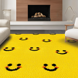 Happy Face Tufted Watercolor(Yellow)