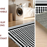 Contemporary Black and White Checkerboard(Black)