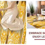 Ultra Soft Area Rug, Non Slip, Stain Resistant, Washable Area Rugs for Living Room, Bedroom, Warm Earth Tones with Tribal Flair(Yellow)