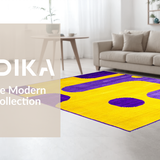 Ultra Soft Area Rug, Non Slip, Stain Resistant, Washable Area Rugs for Living Room, Bedroom, Whimsical Plush Graphic Accent(Yellow)