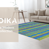 Dynamic Blue Geometric Artistry(Blue)