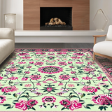 Ultra Soft Area Rug, Non Slip, Stain Resistant, Washable Area Rugs for Living Room, Bedroom, Trendy Cozy Color Block Design(Ivory)