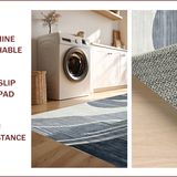 Ultra Soft Area Rug, Non Slip, Stain Resistant, Washable Area Rugs for Living Room, Bedroom, Rustic Grey Geometric Fusion(Gray)