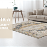 Ultra Soft Area Rug, Non Slip, Stain Resistant, Washable Area Rugs for Living Room, Bedroom, Rustic Neutral Geometric Design(Beige)