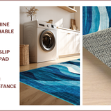 Dynamic Beach Inspired Textural Motif(Blue)
