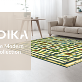 Ultra Soft Area Rug, Non Slip, Stain Resistant, Washable Area Rugs for Living Room, Bedroom, Dynamic Residential Community Motif(Brown)