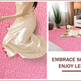 Ultra Soft Area Rug, Non Slip, Stain Resistant, Washable Area Rugs for Living Room, Bedroom, Aesthetic Pastel Pink Bath Mat with Non-Slip Design(Pink)