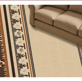 Ultra Soft Area Rug, Non Slip, Stain Resistant, Washable Area Rugs for Living Room, Bedroom, Bass Fishing Wildlife(Beige)