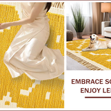 Ultra Soft Area Rug, Non Slip, Stain Resistant, Washable Area Rugs for Living Room, Bedroom, Modern Abstract Prado(Yellow)