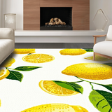 Chic White Citrus Patterned Mat(Yellow)