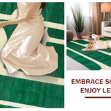 Ultra Soft Area Rug, Non Slip, Stain Resistant, Washable Area Rugs for Living Room, Bedroom, Sleek Nature-Inspired Decorative Elements(Green)
