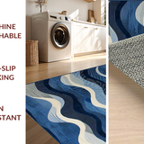 Chic Minimalist Fluid Line Composition(Blue)