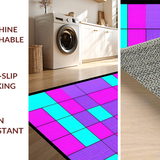 Ultra Soft Area Rug, Non Slip, Stain Resistant, Washable Area Rugs for Living Room, Bedroom, Bright Geometric Patterned Delight(Purple)
