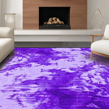 Ultra Soft Area Rug, Non Slip, Stain Resistant, Washable Area Rugs for Living Room, Bedroom, Trendy Funky Circular Motif(Purple)
