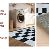 Ultra Soft Area Rug, Non Slip, Stain Resistant, Washable Area Rugs for Living Room, Bedroom, Modern Black and White Non-Slip Playroom Rug(Black)