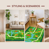 Playful T Rex and Triceratops Theme(Green)