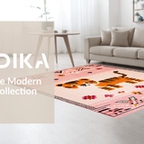 Ultra Soft Area Rug, Non Slip, Stain Resistant, Washable Area Rugs for Living Room, Bedroom, Vibrant Cozy Playroom Accent(Pink)