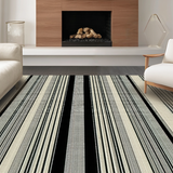 Ultra Soft Area Rug, Non Slip, Stain Resistant, Washable Area Rugs for Living Room, Bedroom, Rustic Minimalist Geometric Lines(Beige)