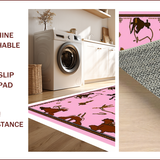 Ultra Soft Area Rug, Non Slip, Stain Resistant, Washable Area Rugs for Living Room, Bedroom, Shaggy Western Non-Slip Shower Mat for Kids(Pink)