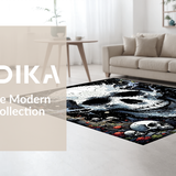Ultra Soft Area Rug, Non Slip, Stain Resistant, Washable Area Rugs for Living Room, Bedroom, Gothic Unique Skull Artwork(White)
