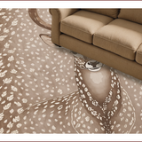 Ultra Soft Area Rug, Non Slip, Stain Resistant, Washable Area Rugs for Living Room, Bedroom, Contemporary Antelope Print Kitchen Rug(Beige)