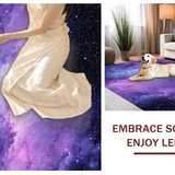 Ultra Soft Area Rug, Non Slip, Stain Resistant, Washable Area Rugs for Living Room, Bedroom, Enchanting Color Burst Galaxy Art(Purple)