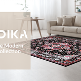 Modern Elegant Floral Geometry(Black)